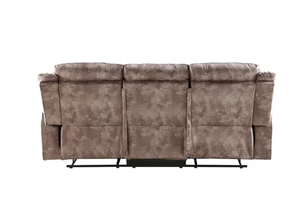 Modern Two-Toned Gray Velvet 3pcs Recliner Set-Two Tone Gray or Chocolate Brown