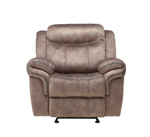 Modern Two-Toned Gray Velvet 3pcs Recliner Set-Two Tone Gray or Chocolate Brown