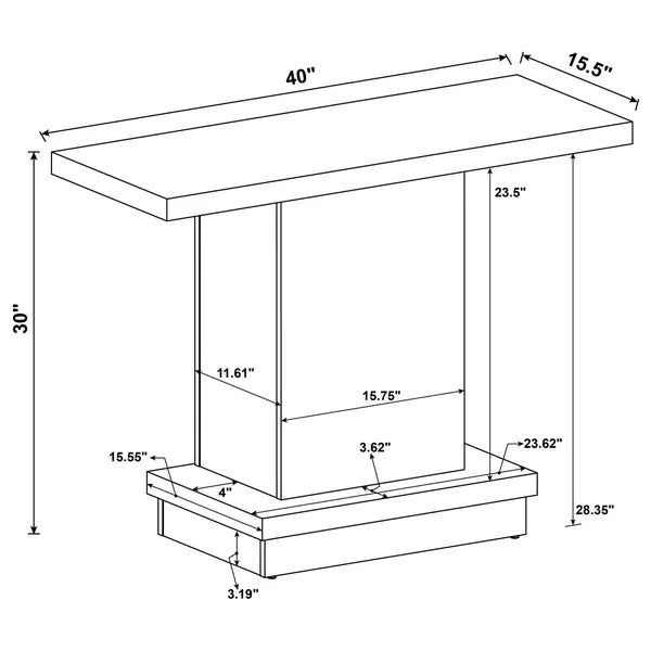 Square Coffee Table, Square Pedestal End Table, or Pedestal Console Table-Cappuccino Each Sold Separately