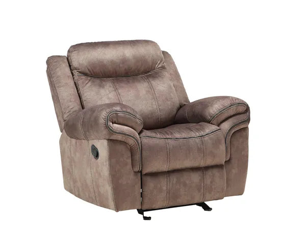 Modern Two-Toned Gray Velvet 3pcs Recliner Set-Two Tone Gray or Chocolate Brown