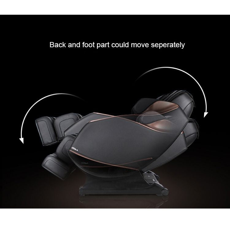 Full Body Zero Gravity Shiatsu Massage Chair SL-Track Recliner with Airbag Speaker LCD Touch Screen+Mini Remote Voice Control Back Heat-Black or Beige