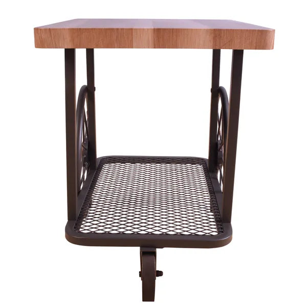 Oak and Antique Coffee, Console/Sofa or End Table w/Shelf-Grey Each Sold Separately