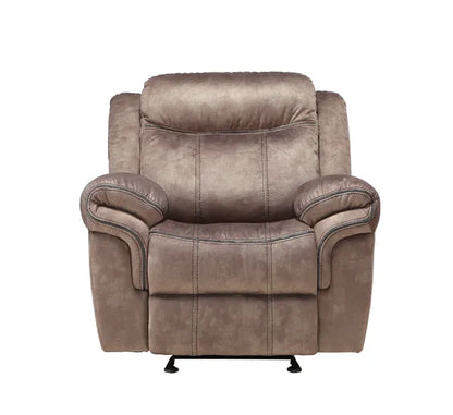 Modern Two-Toned Gray Velvet 3pcs Recliner Set-Two Tone Gray or Chocolate Brown