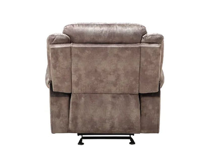 Modern Two-Toned Gray Velvet 3pcs Recliner Set-Two Tone Gray or Chocolate Brown
