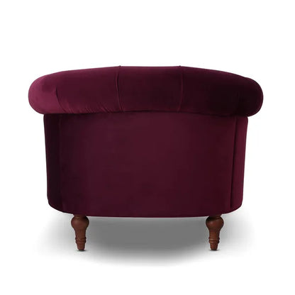 La Rosa Victorian Chesterfield Velvet Tufted Sofa, Loveseat or Accent Chair-Burgundy or Navy Blue