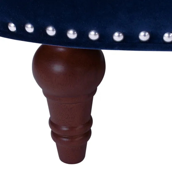 La Rosa Victorian Chesterfield Velvet Tufted Sofa, Loveseat or Accent Chair-Burgundy or Navy Blue