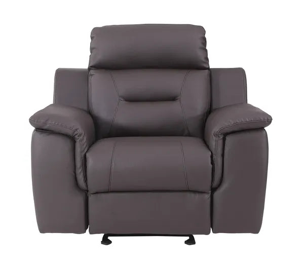 Modern Leather Air Upholstered Reclining Chair-Brown, Gray or Beige