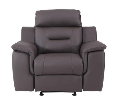 Modern Leather Air Upholstered Reclining Chair-Brown, Gray or Beige