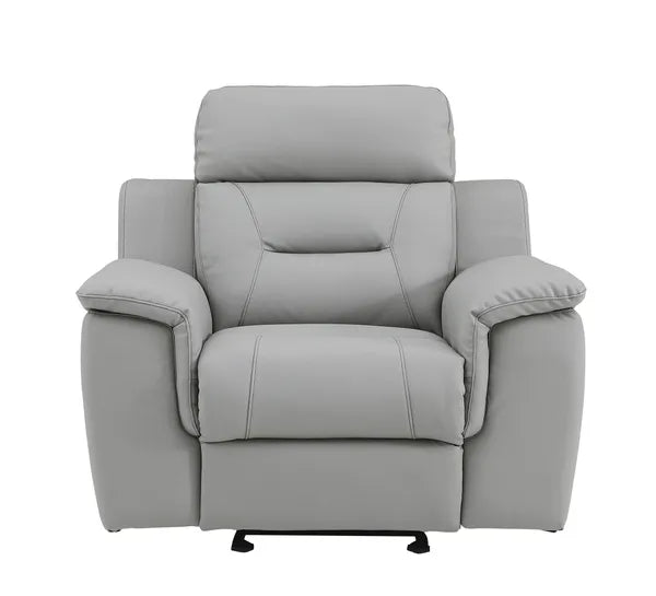 Modern Leather Air Upholstered Reclining Chair-Brown, Gray or Beige