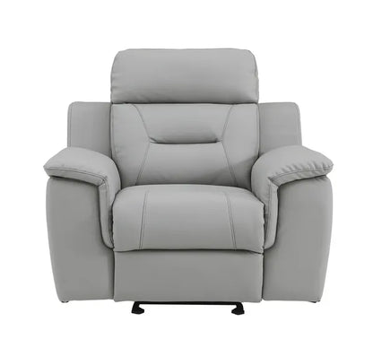 Modern Leather Air Upholstered Reclining Chair-Brown, Gray or Beige