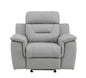 Modern Leather Air Upholstered Reclining Chair-Brown, Gray or Beige