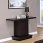 Square Coffee Table, Square Pedestal End Table, or Pedestal Console Table-Cappuccino Each Sold Separately