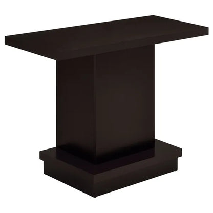 Square Coffee Table, Square Pedestal End Table, or Pedestal Console Table-Cappuccino Each Sold Separately