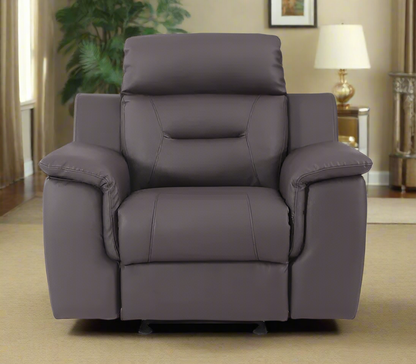 Modern Leather Air Upholstered Reclining Chair-Brown, Gray or Beige