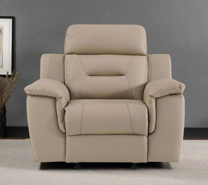 Modern Leather Air Upholstered Reclining Chair-Brown, Gray or Beige
