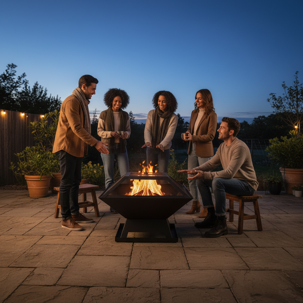 Versatile Barbecue Brazier – Portable Wood Stove for Outdoor Heating and Cooking, Fire Poker Included