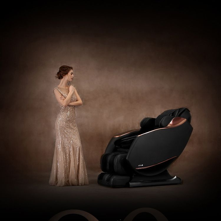 Full Body Zero Gravity Shiatsu Massage Chair SL-Track Recliner with Airbag Speaker LCD Touch Screen+Mini Remote Voice Control Back Heat-Black or Beige