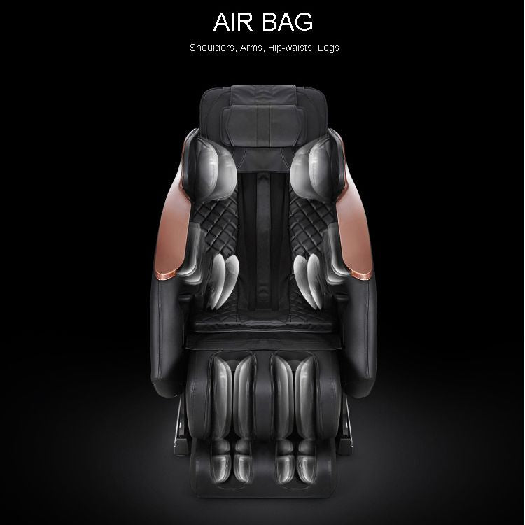 Full Body Zero Gravity Shiatsu Massage Chair SL-Track Recliner with Airbag Speaker LCD Touch Screen+Mini Remote Voice Control Back Heat-Black or Beige
