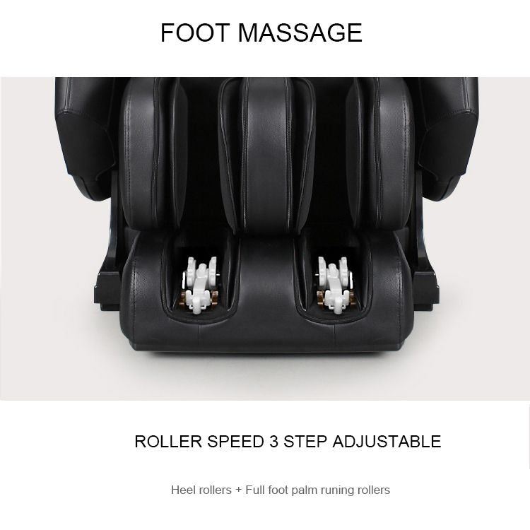 Full Body Zero Gravity Shiatsu Massage Chair SL-Track Recliner with Airbag Speaker LCD Touch Screen+Mini Remote Voice Control Back Heat-Black or Beige