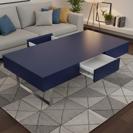 High Gloss Coffee Table-Blue