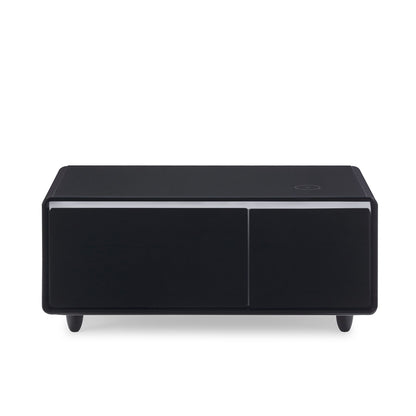 Modern Smart Mini Coffee Table with Built in Fridge-Black or White