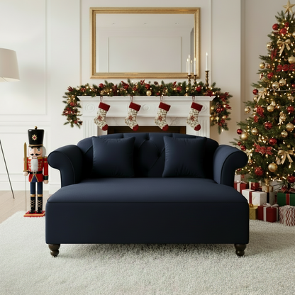 Modern Loveseat CHAISE LOUNGE-Charcoal