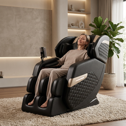 Massage Chair Recliner w/Zero Gravity and Full Body Air Pressure-Black