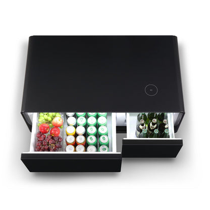 Modern Smart Mini Coffee Table with Built in Fridge-Black or White