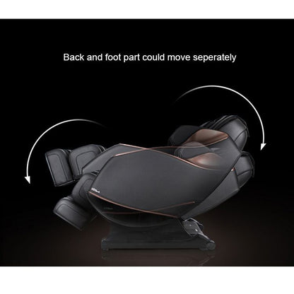 Full Body Zero Gravity Shiatsu Massage Chair SL-Track Recliner with Airbag Speaker LCD Touch Screen+Mini Remote Voice Control Back Heat-Black or Beige