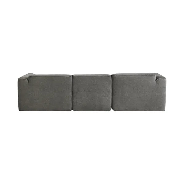 Modern U-Style Luxury Velvet Sofa, 4-seater w/Pure Sponge Seat Cushions w/Detachable Footstool, includes 3 throw pillows-Grayish Green or Gray